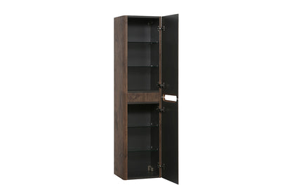 Sulora geribbelde kolomkast 160x40x35cm bruin eiken - productfoto