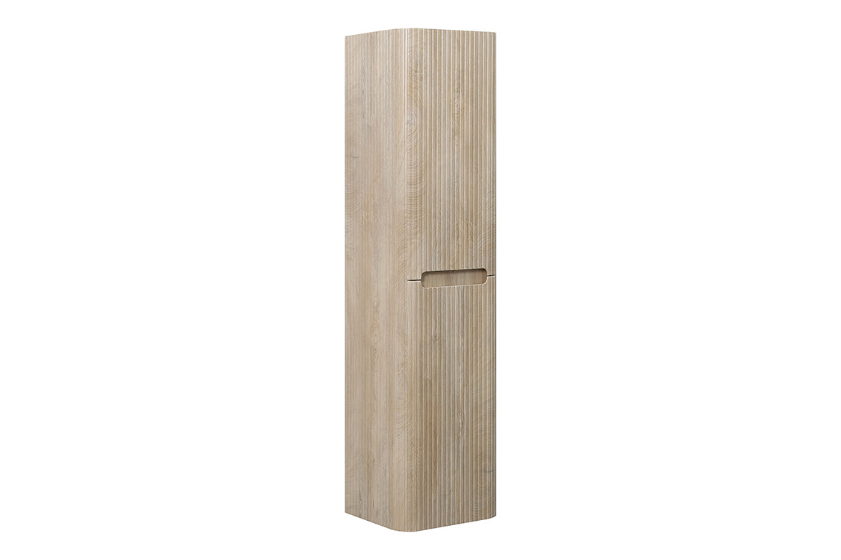 Sulora geribbelde kolomkast 160x40x35cm licht eiken - detailfoto