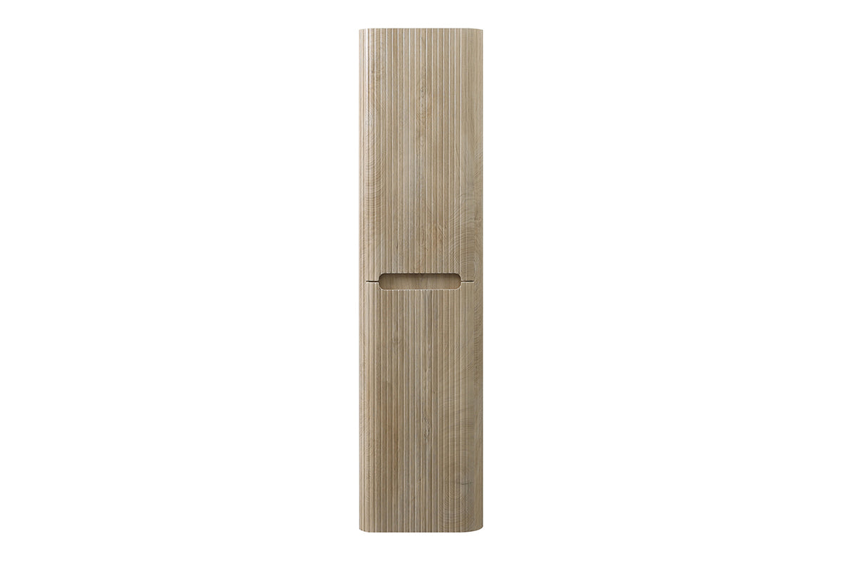Sulora geribbelde kolomkast 160x40x35cm licht eiken - sfeerbeeld