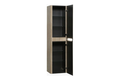Sulora geribbelde kolomkast 160x40x35cm licht eiken - productfoto