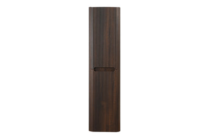 Sulora geribbelde kolomkast 160x40x35cm walnoot - sfeerbeeld