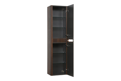 Sulora geribbelde kolomkast 160x40x35cm walnoot - productfoto