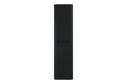 Sulora geribbelde kolomkast 160x40x35cm mat zwart - sfeerbeeld