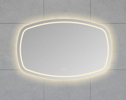 Lumora rechthoekige badkamerspiegel 100x65cm met LED-verlichting