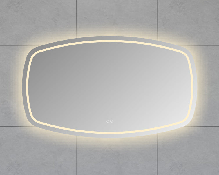 Lumora rechthoekige badkamerspiegel 120x70cm met LED-verlichting