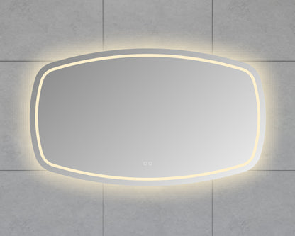 Lumora rechthoekige badkamerspiegel 120x70cm met LED-verlichting