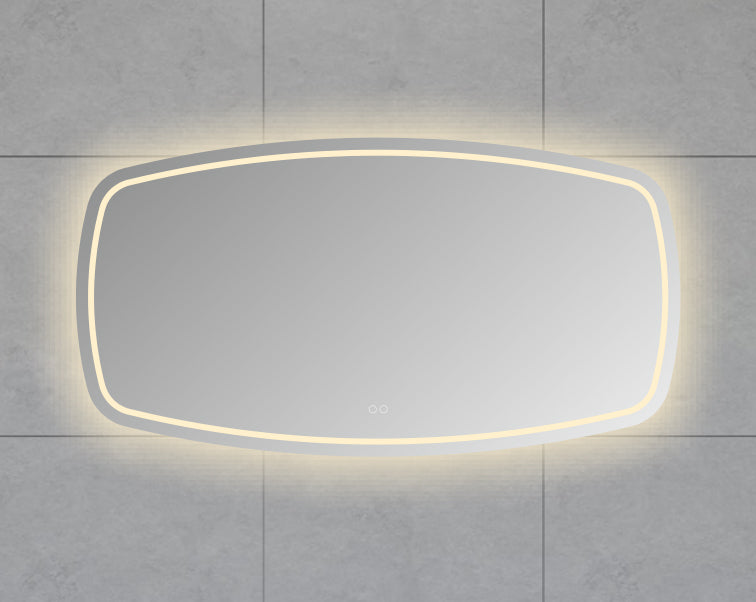 Lumora rechthoekige badkamerspiegel 140x74cm met LED-verlichting