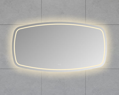 Lumora rechthoekige badkamerspiegel 140x74cm met LED-verlichting
