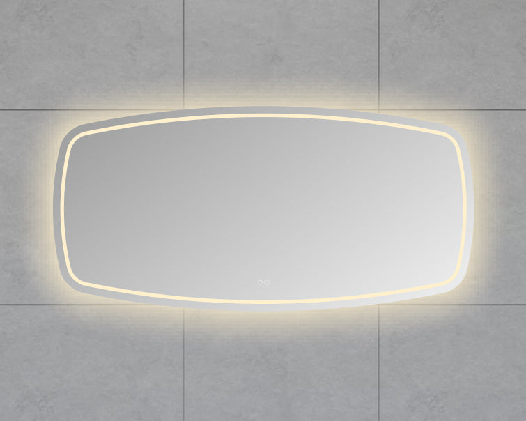 Lumora rechthoekige badkamerspiegel 160x78cm met LED-verlichting