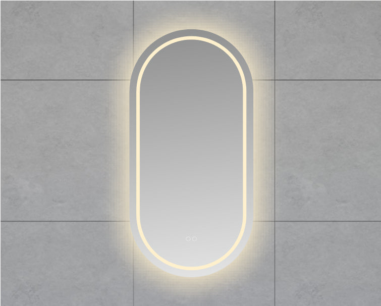 Lumora ovale badkamerspiegel 100x50cm met LED-verlichting