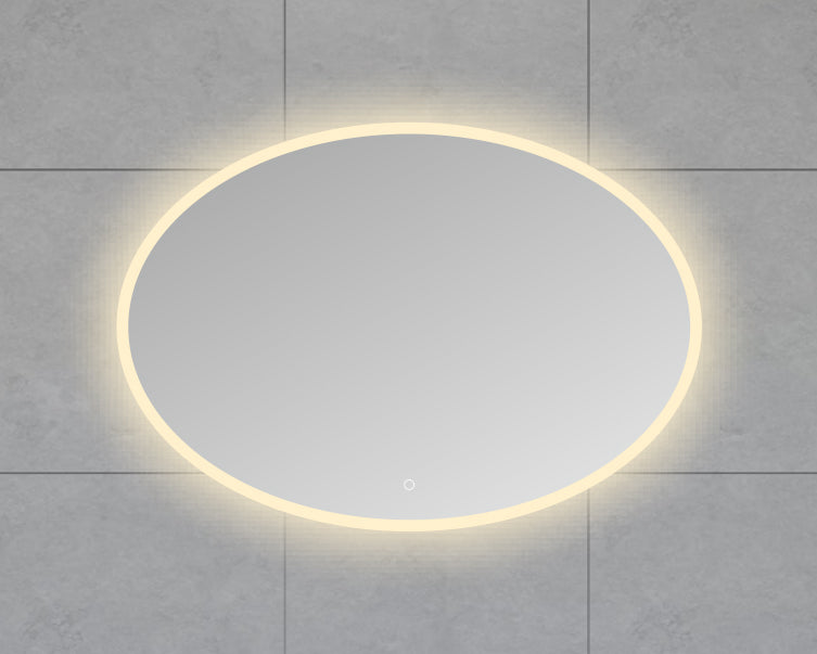 Oliva ovale badkamerspiegel 100x70cm met LED-verlichting