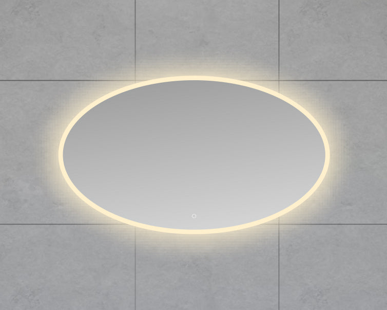 Oliva ovale badkamerspiegel 120x70cm met LED-verlichting