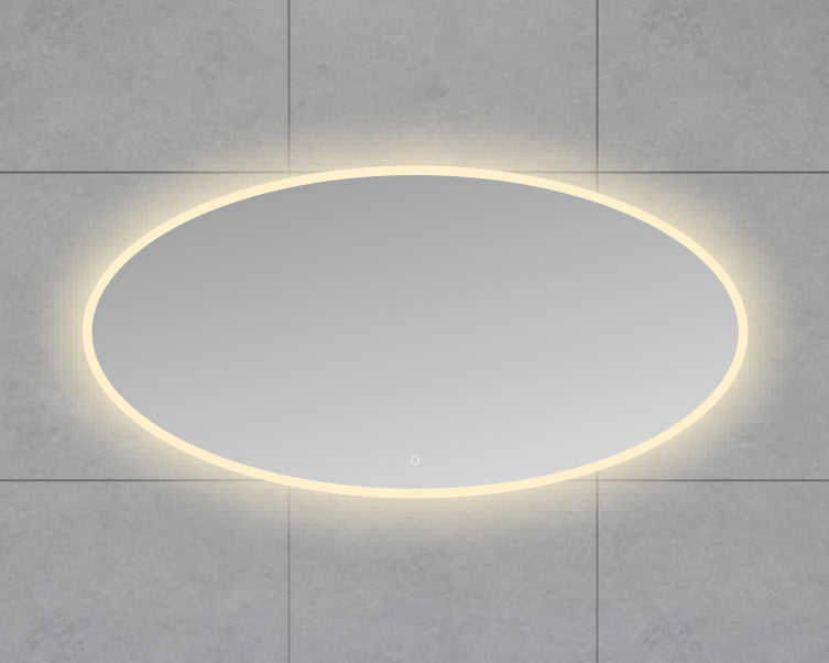 Oliva ovale badkamerspiegel 140x70cm met LED-verlichting