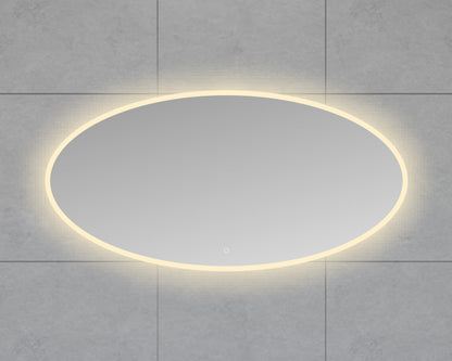Oliva ovale badkamerspiegel 140x70cm met LED-verlichting