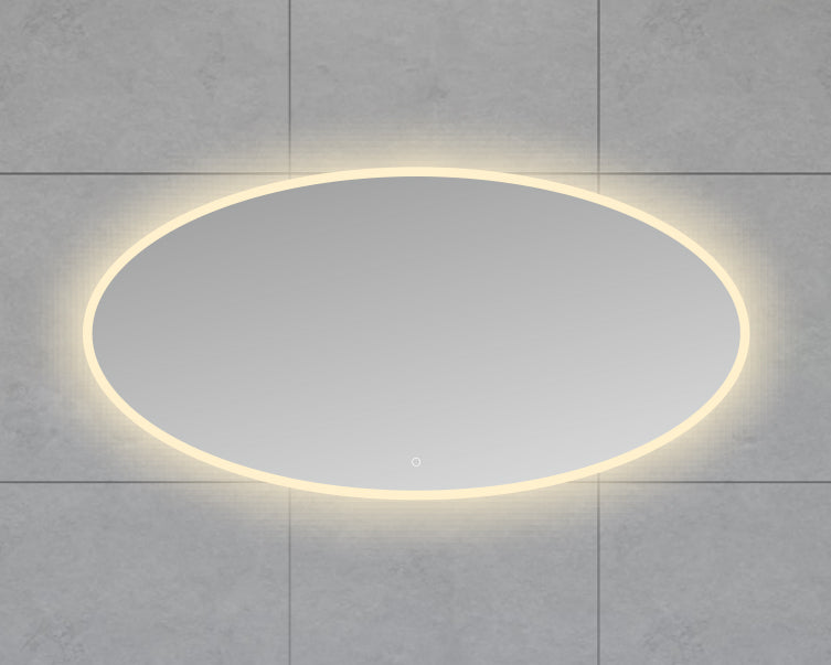 Oliva ovale badkamerspiegel 160x70cm met LED-verlichting