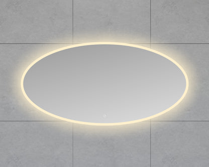 Oliva ovale badkamerspiegel 160x70cm met LED-verlichting