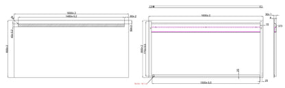 Wiesbaden Tigris spiegel met led verlichting 160x80cm