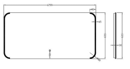 Wiesbaden Bracket dimbare LED condensvrije spiegel 120x60cm - WDtegels