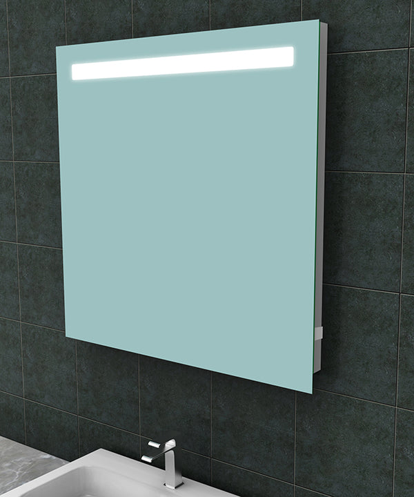 Tigris spiegel 80 x 80 cm vierkant met LED en stopcontact