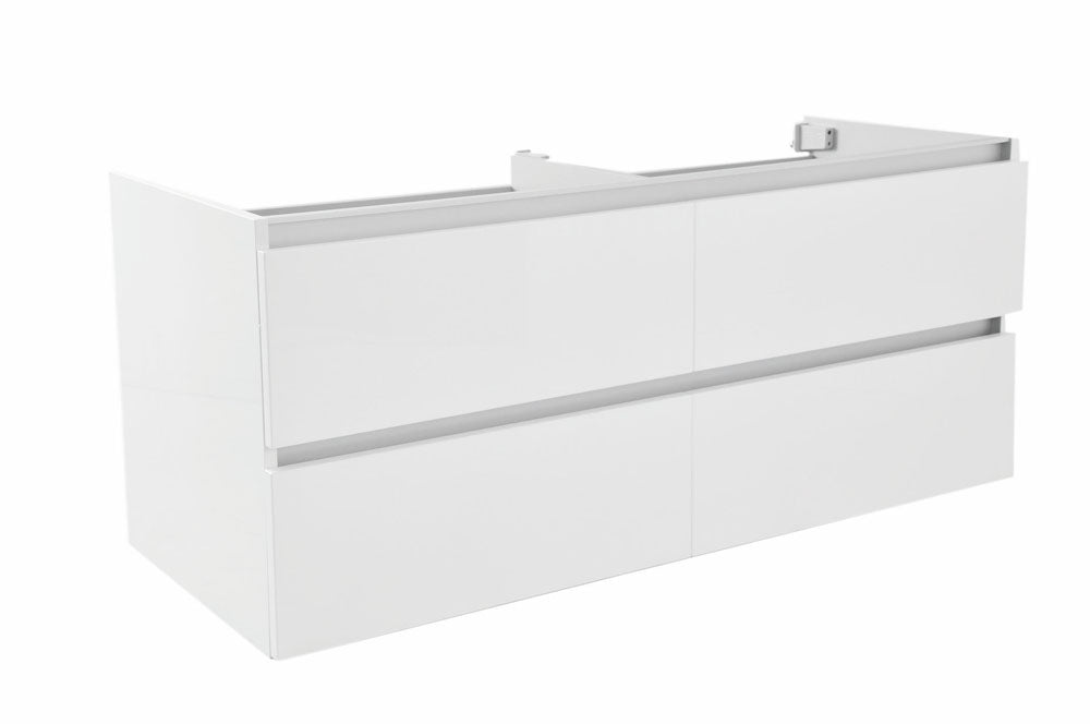 Vision onderkast met 4 laden 2 uitsparingen 120 x 46 cm glans wit - WDtegels