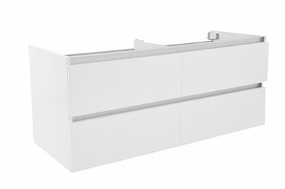 Vision onderkast met 4 laden 2 uitsparingen 120 x 46 cm glans wit - WDtegels