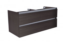 Mueble bajo Vision doble + 4 cajones 120x46 veta madera gris