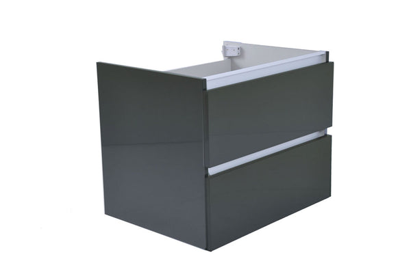 Mueble bajo Vision + 2 cajones 60x46 gris alto brillo