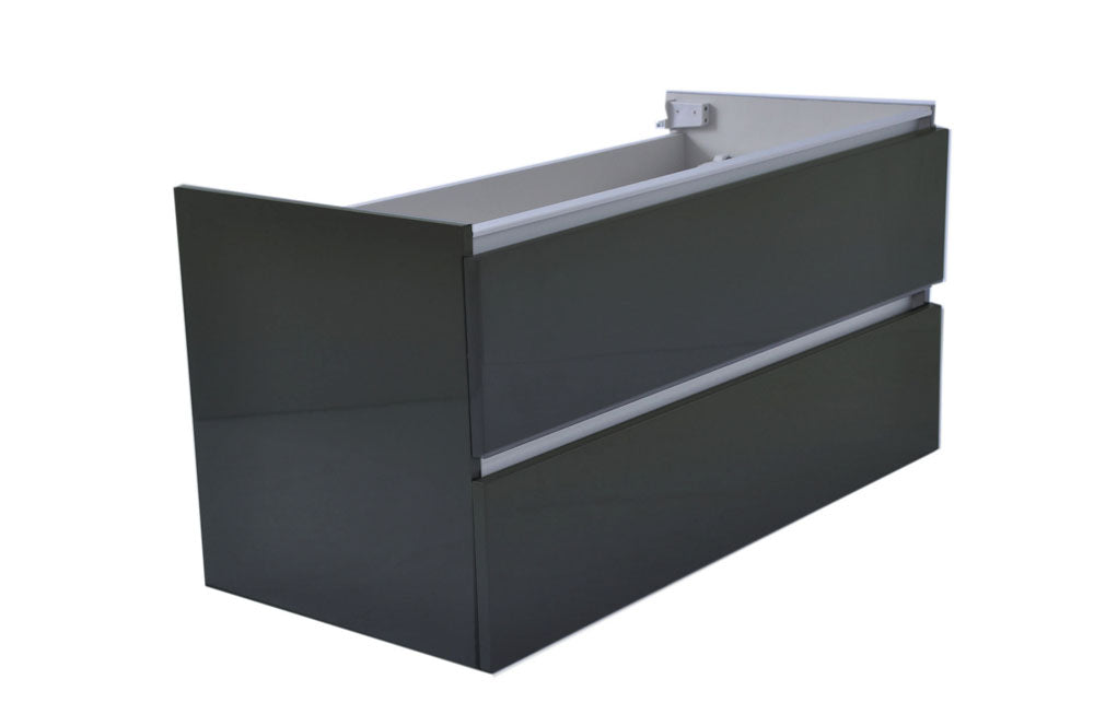 Vision onderkast met 2 laden 100 x 46 cm hoogglans grijs - WDtegels