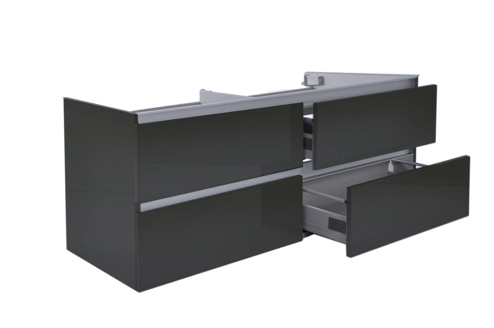 38.3913 Vision onderkast dubbel+4 laden 120x46 hoogglans grijs