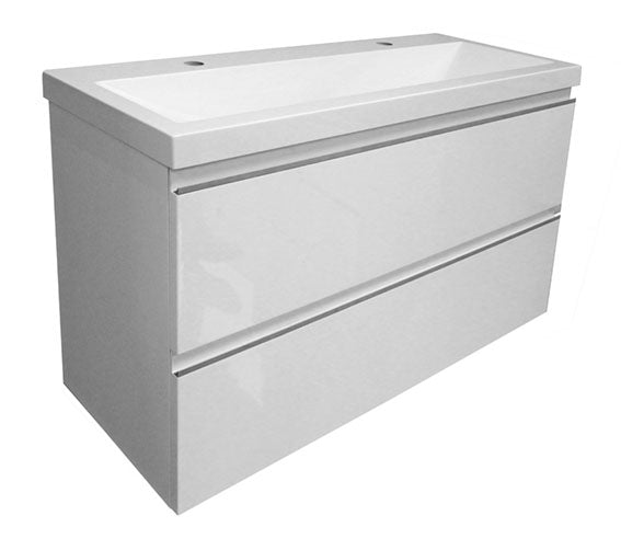 Armario bajo 100x36x50cm - blanco brillo
