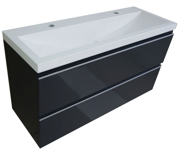 Wiesbaden base cabinet 100cmx36cm washbasin gloss gray