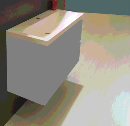 Flag kunstmarmeren wastafel 100 x 36 cm wit