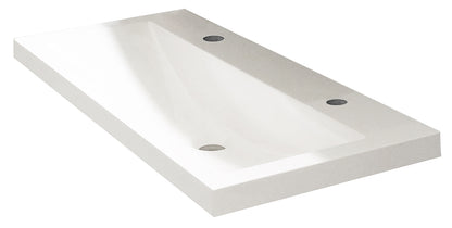 Flag meubelwastafel 100 x 36 x 4 cm kunstmarmer glans wit