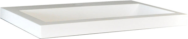 Flag meubelwastafel | 60x36x4cm | 1 kraangat | Kunstmarmer glans wit