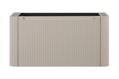 Sulora geribbelde onderkast 120x48cm mat beige - sfeerbeeld