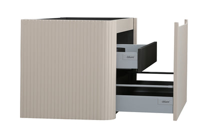 Sulora geribbelde onderkast 120x48cm mat beige - productfoto