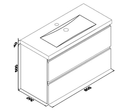 Shall onderkast 80 x 36 cm wit 8718858074624