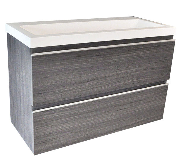 Shall onderkast 80 x 36 cm houtnerf grijs - WDtegels