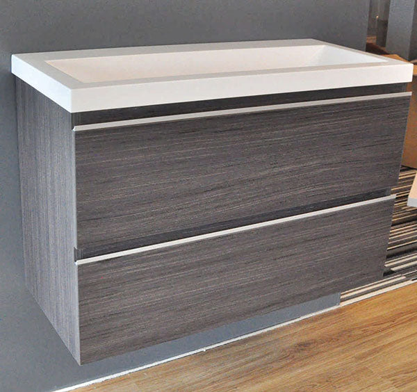 Wiesbaden base cabinet 80cmx36cm washbasin wood gray