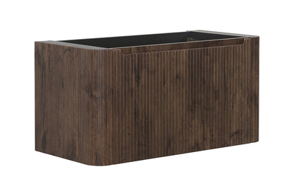 Sulora geribbelde onderkast 100x48cm bruin eiken - detailfoto