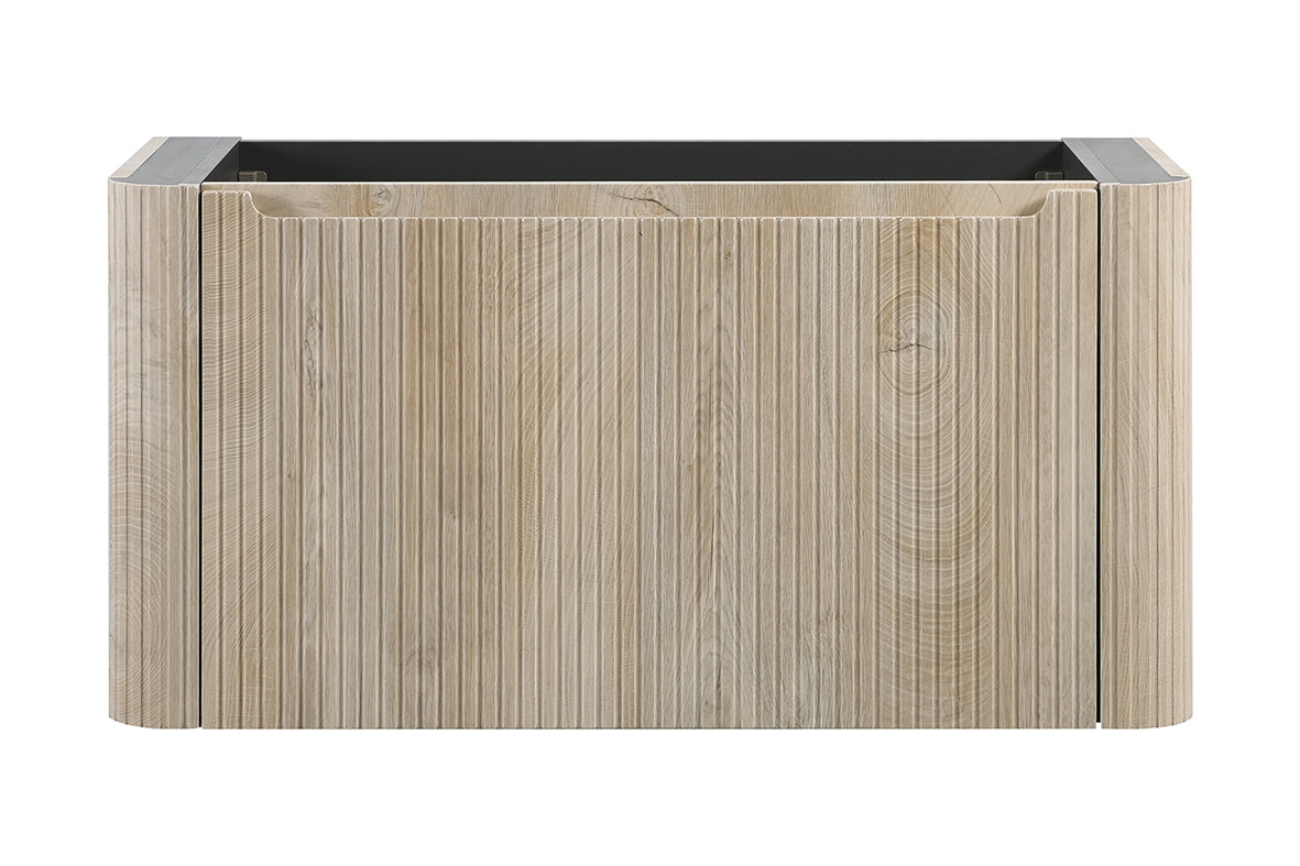 Sulora geribbelde onderkast 80x48cm licht eiken - sfeerbeeld
