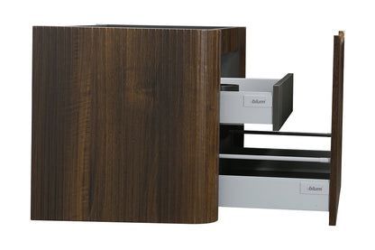 Sulora geribbelde onderkast 100x48cm walnoot - productfoto