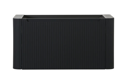 Sulora geribbelde onderkast 80x48cm mat zwart - sfeerbeeld