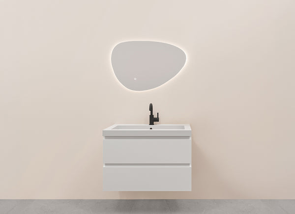 Alvara onderkast | 2 laden | 1 uitsparing | 100x46cm | Mat wit