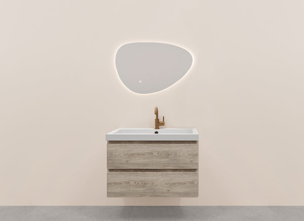 Alvara onderkast | 2 laden | 1 uitsparing | 100x46cm | Grijs eiken