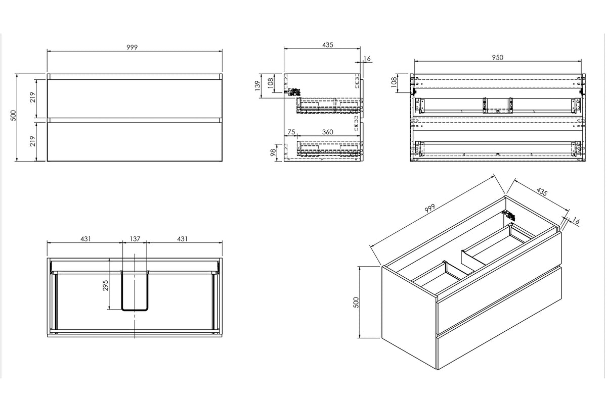 Maattekening Alvara onderkast 100x46cm cashmere