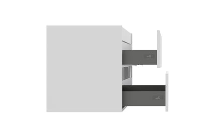 Alvara onderkast met 2 uitsparingen 120x46cm mat wit - productfoto