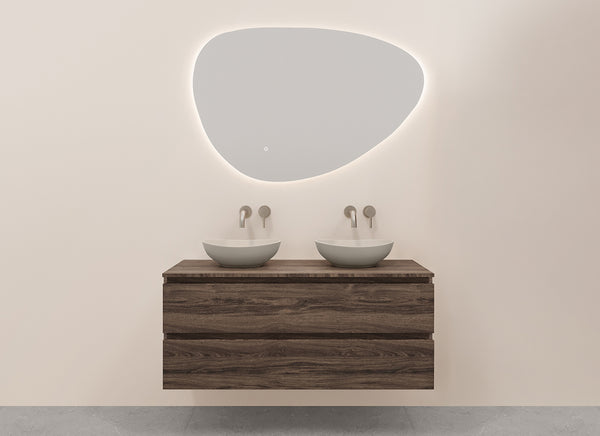 Alvara onderkast | 2 laden | 2 uitsparingen | 120x46cm | Donker eiken