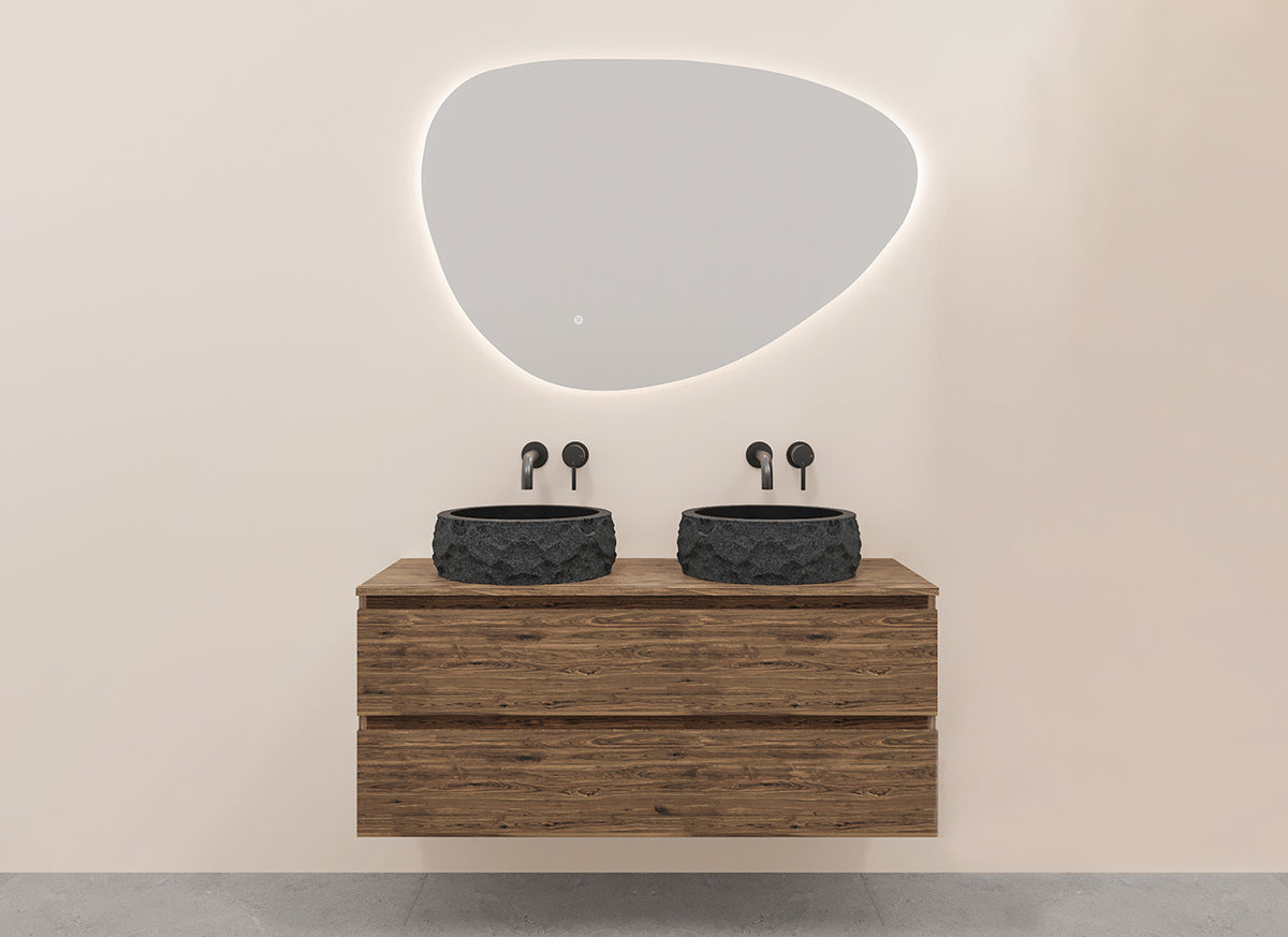 Alvara onderkast met 2 uitsparingen 120x46cm warm eiken