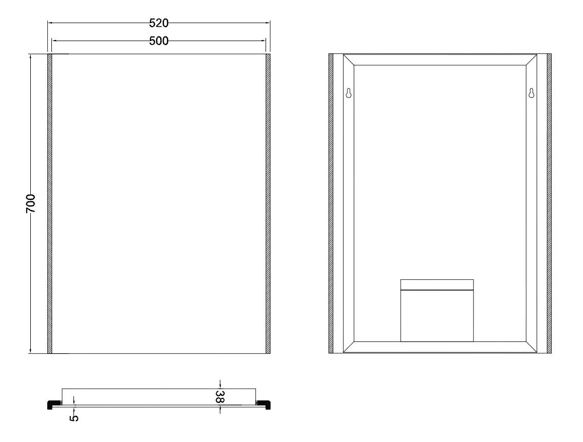 Wiesbaden Duo-Led dimbare condensvrije spiegel 50x70cm - WDtegels